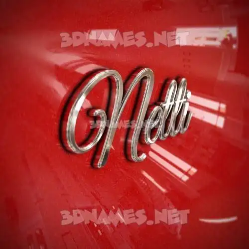 netti in Car Paint style - 3D name wallpaper netti in Car Paint style - 3D name wallpaper