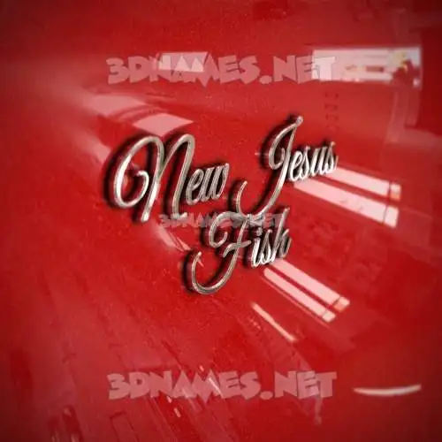 new jesus fish in Car Paint style - 3D name wallpaper