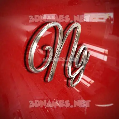 ng in Car Paint style - 3D name wallpaper ng in Car Paint style - 3D name wallpaper