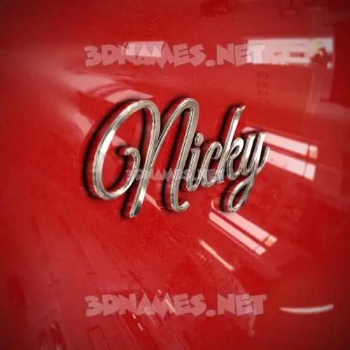 nicky in Car Paint style - 3D name wallpaper nicky in Car Paint style - 3D name wallpaper