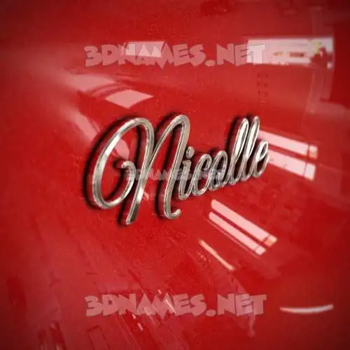 nicolle in Car Paint style - 3D name wallpaper