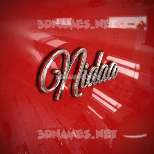 nidaa in Car Paint style - 3D name wallpaper nidaa in Car Paint style - 3D name wallpaper