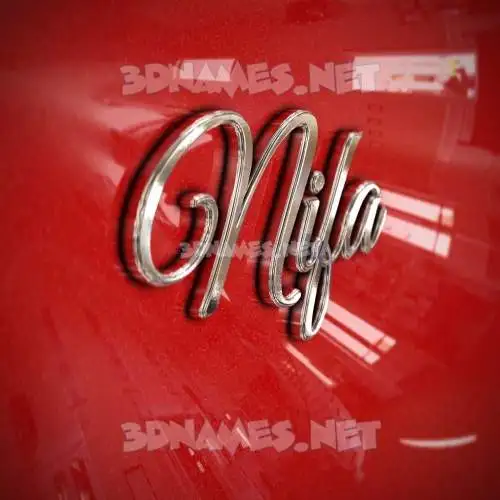 nifa in Car Paint style - 3D name wallpaper nifa in Car Paint style - 3D name wallpaper