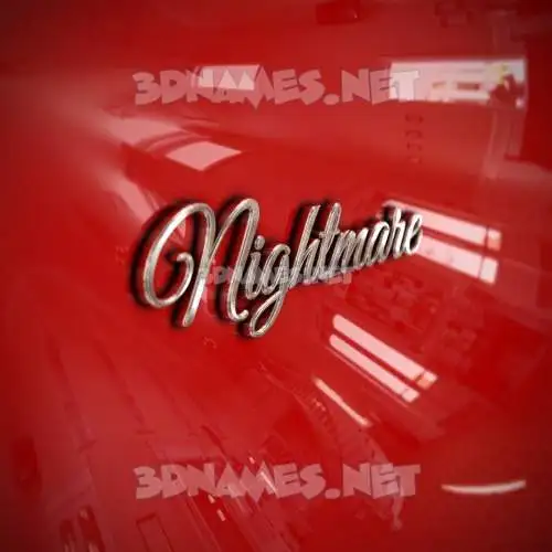 nightmare in Car Paint style - 3D name wallpaper
