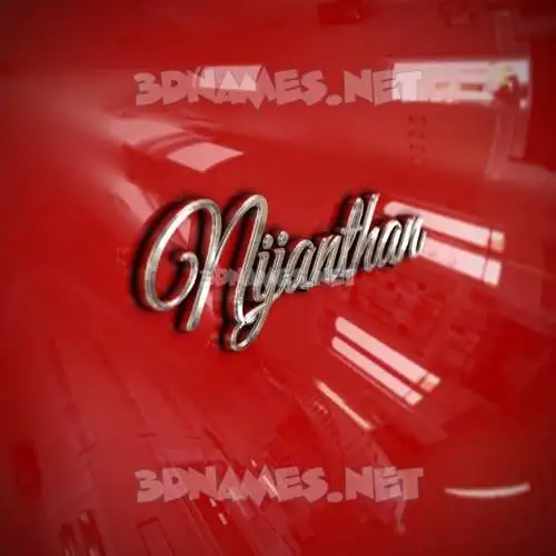 nijanthan in Car Paint style - 3D name wallpaper nijanthan in Car Paint style - 3D name wallpaper