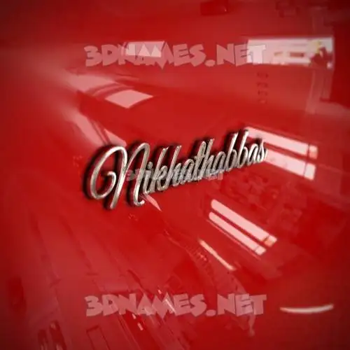 nikhathabbas in Car Paint style - 3D name wallpaper nikhathabbas in Car Paint style - 3D name wallpaper