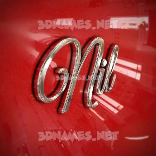 nil in Car Paint style - 3D name wallpaper