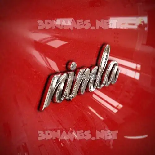 nimla in Car Paint style - 3D name wallpaper nimla in Car Paint style - 3D name wallpaper