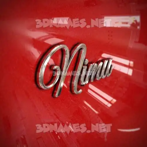 nimu in Car Paint style - 3D name wallpaper