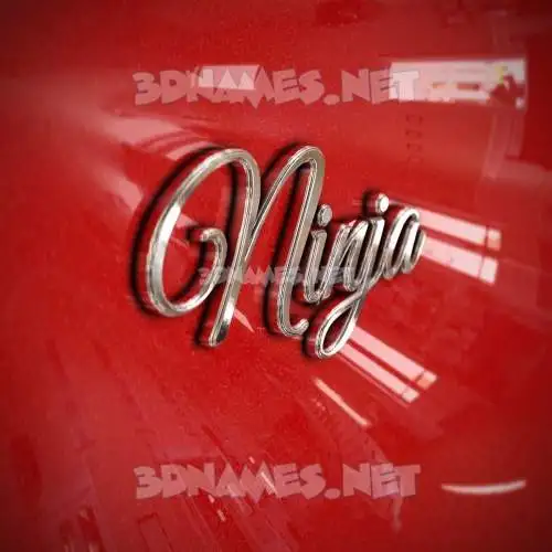 ninja in Car Paint style - 3D name wallpaper
