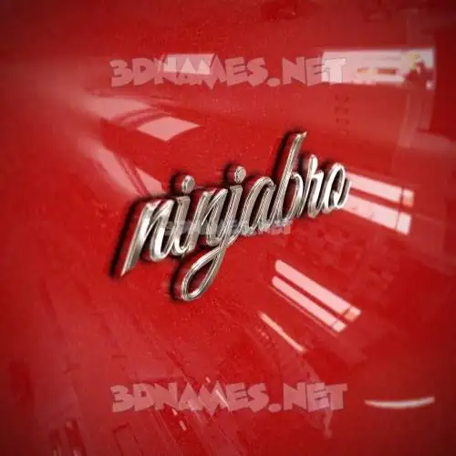 ninjabro in Car Paint style - 3D name wallpaper