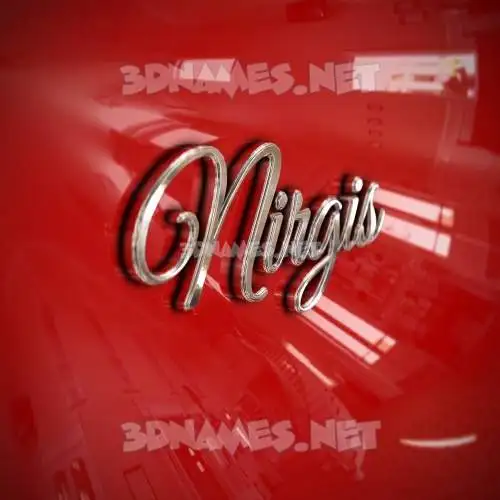 nirgis in Car Paint style - 3D name wallpaper