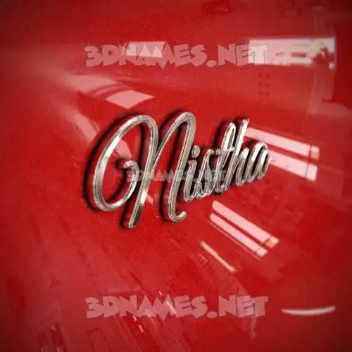 nistha in Car Paint style - 3D name wallpaper
