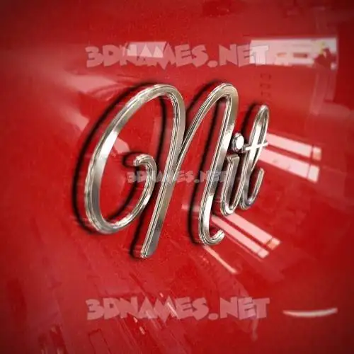 nit in Car Paint style - 3D name wallpaper nit in Car Paint style - 3D name wallpaper