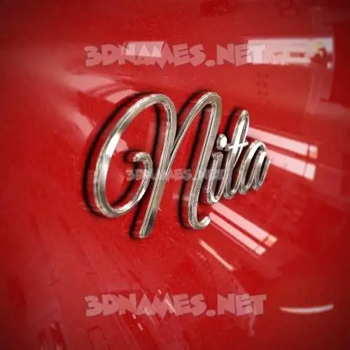 nita in Car Paint style - 3D name wallpaper nita in Car Paint style - 3D name wallpaper