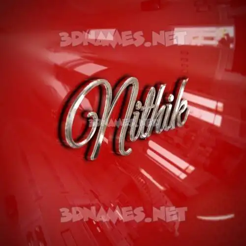 nithik in Car Paint style - 3D name wallpaper