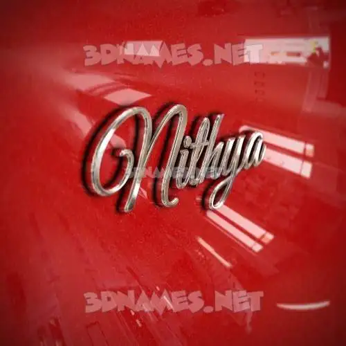 nithya in Car Paint style - 3D name wallpaper