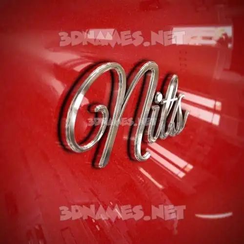 nits in Car Paint style - 3D name wallpaper nits in Car Paint style - 3D name wallpaper