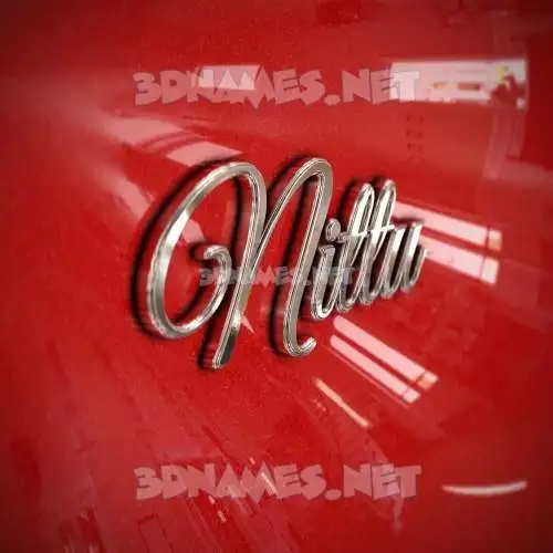 nittu in Car Paint style - 3D name wallpaper