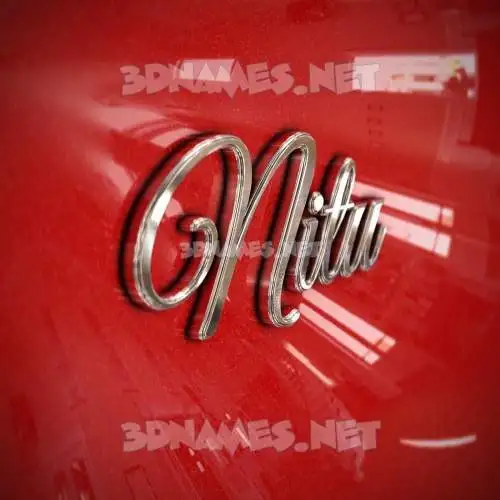 nitu in Car Paint style - 3D name wallpaper nitu in Car Paint style - 3D name wallpaper