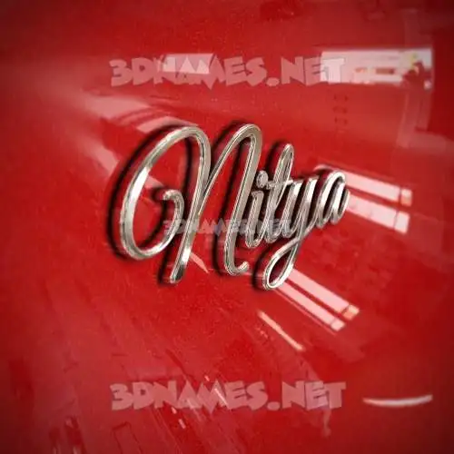nitya in Car Paint style - 3D name wallpaper