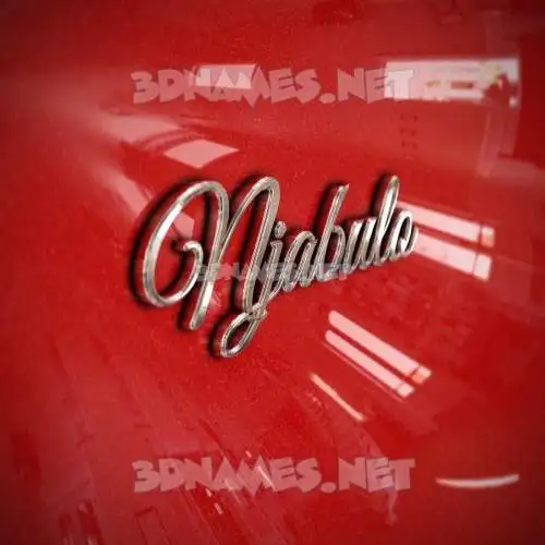 njabulo in Car Paint style - 3D name wallpaper