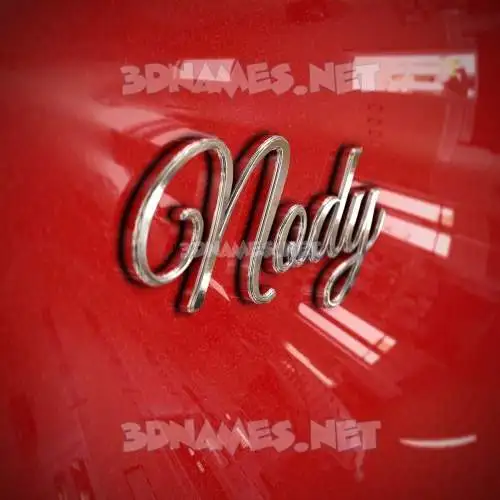 nody in Car Paint style - 3D name wallpaper