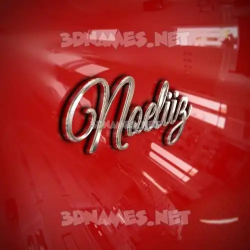 noeliiz in Car Paint style - 3D name wallpaper