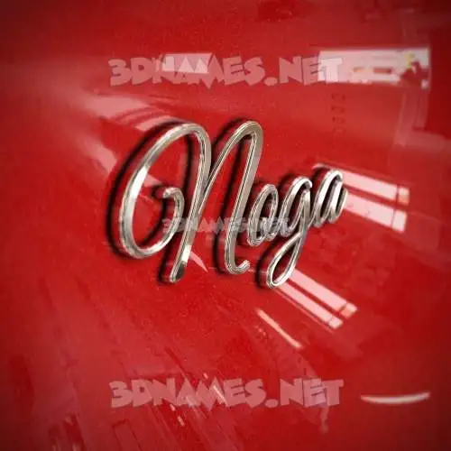 noga in Car Paint style - 3D name wallpaper noga in Car Paint style - 3D name wallpaper