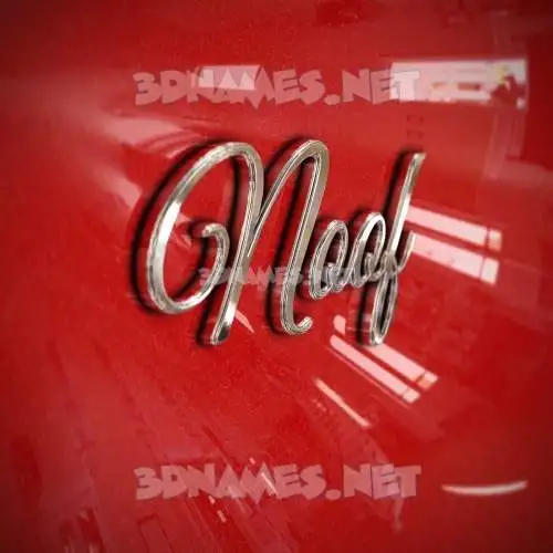 noof in Car Paint style - 3D name wallpaper noof in Car Paint style - 3D name wallpaper