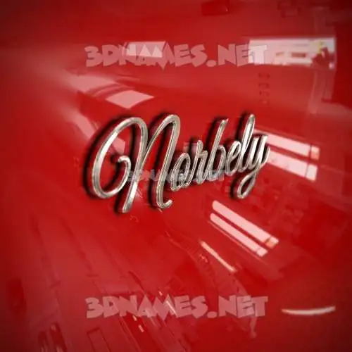 norbely in Car Paint style - 3D name wallpaper