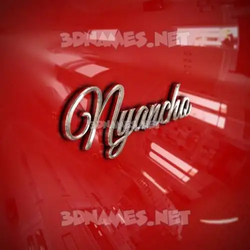 nyancho in Car Paint style - 3D name wallpaper