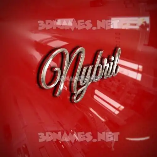 nybril in Car Paint style - 3D name wallpaper