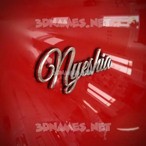 nyeshia in Car Paint style - 3D name wallpaper