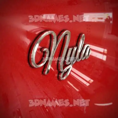 nyla in Car Paint style - 3D name wallpaper nyla in Car Paint style - 3D name wallpaper