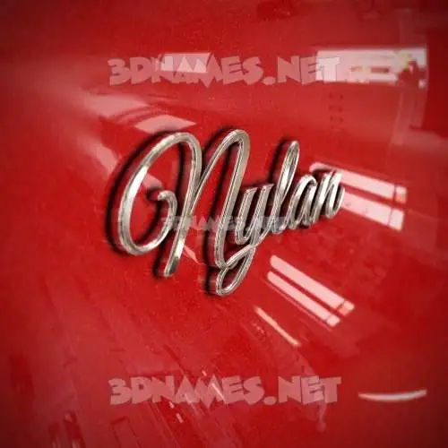 nylan in Car Paint style - 3D name wallpaper