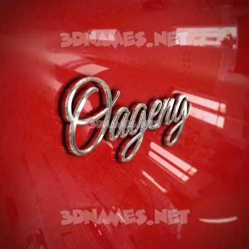 oageng in Car Paint style - 3D name wallpaper