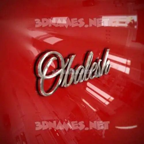 obalesh in Car Paint style - 3D name wallpaper obalesh in Car Paint style - 3D name wallpaper