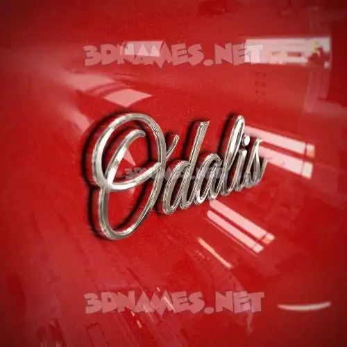odalis in Car Paint style - 3D name wallpaper