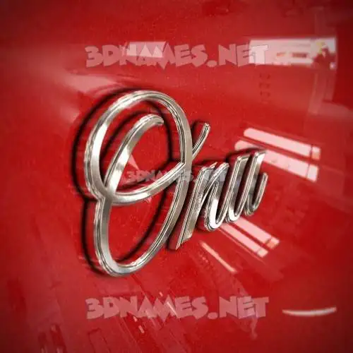 onu in Car Paint style - 3D name wallpaper