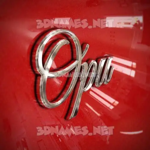 opu in Car Paint style - 3D name wallpaper opu in Car Paint style - 3D name wallpaper
