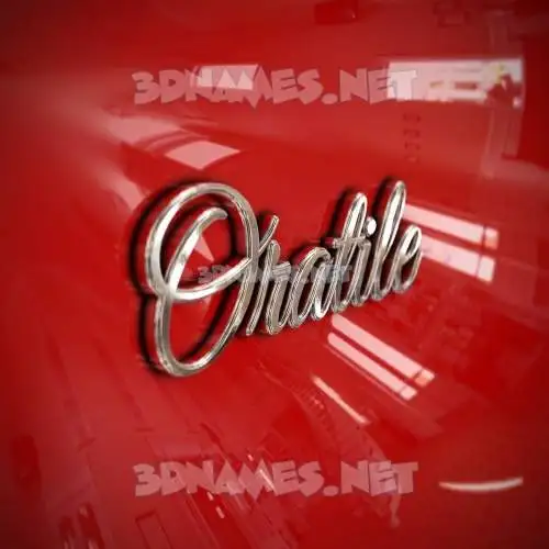 oratile in Car Paint style - 3D name wallpaper oratile in Car Paint style - 3D name wallpaper