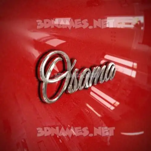 osama in Car Paint style - 3D name wallpaper