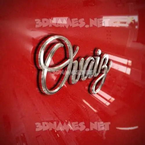 ovaiz in Car Paint style - 3D name wallpaper ovaiz in Car Paint style - 3D name wallpaper