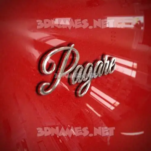 pagare in Car Paint style - 3D name wallpaper