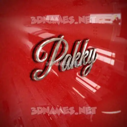 pakky in Car Paint style - 3D name wallpaper pakky in Car Paint style - 3D name wallpaper