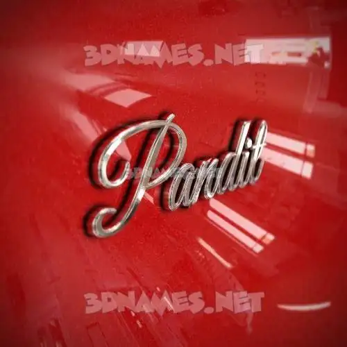 pandit in Car Paint style - 3D name wallpaper pandit in Car Paint style - 3D name wallpaper
