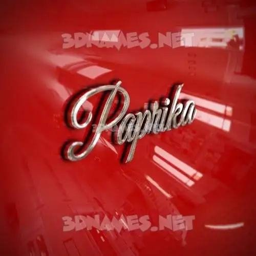 paprika in Car Paint style - 3D name wallpaper paprika in Car Paint style - 3D name wallpaper