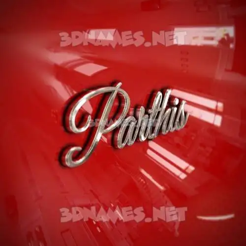 parthis in Car Paint style - 3D name wallpaper