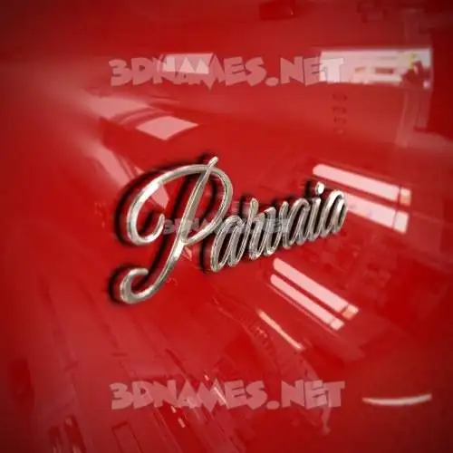 parvaia in Car Paint style - 3D name wallpaper
